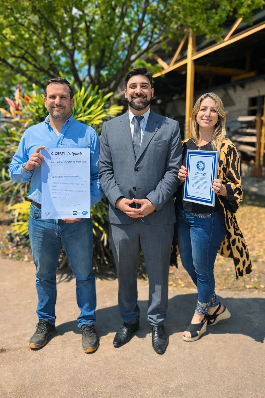 Entrega de certificación a una organización