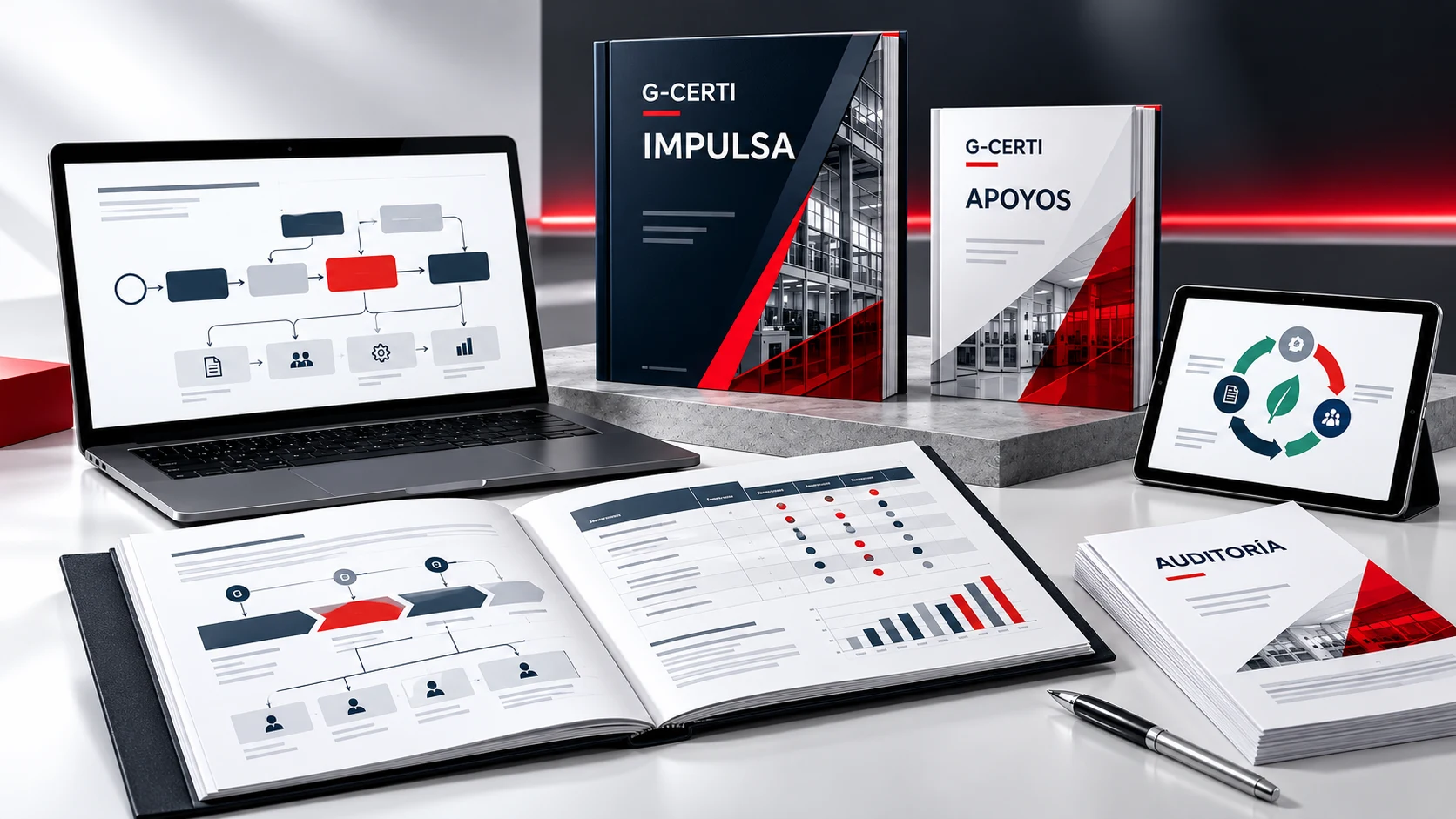 Representación ilustrativa del proyecto empresarial de G-CERTI Impulsa.