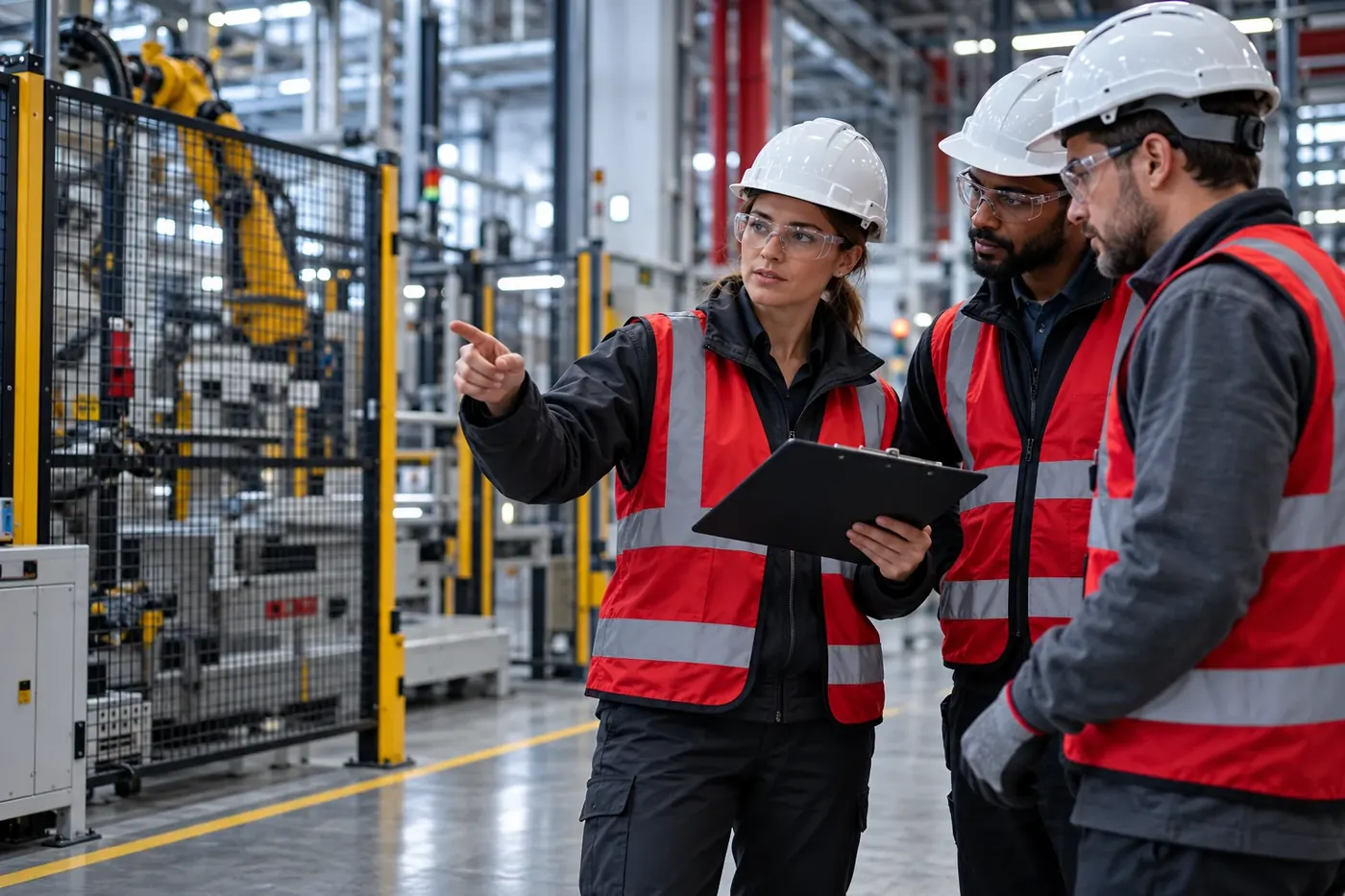Profesional de seguridad y salud en el trabajo en planta