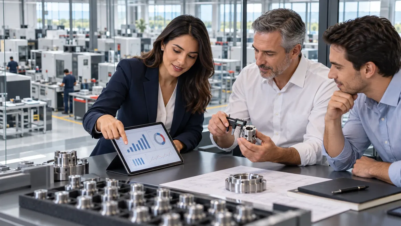 Equipo de trabajo revisando procesos de calidad